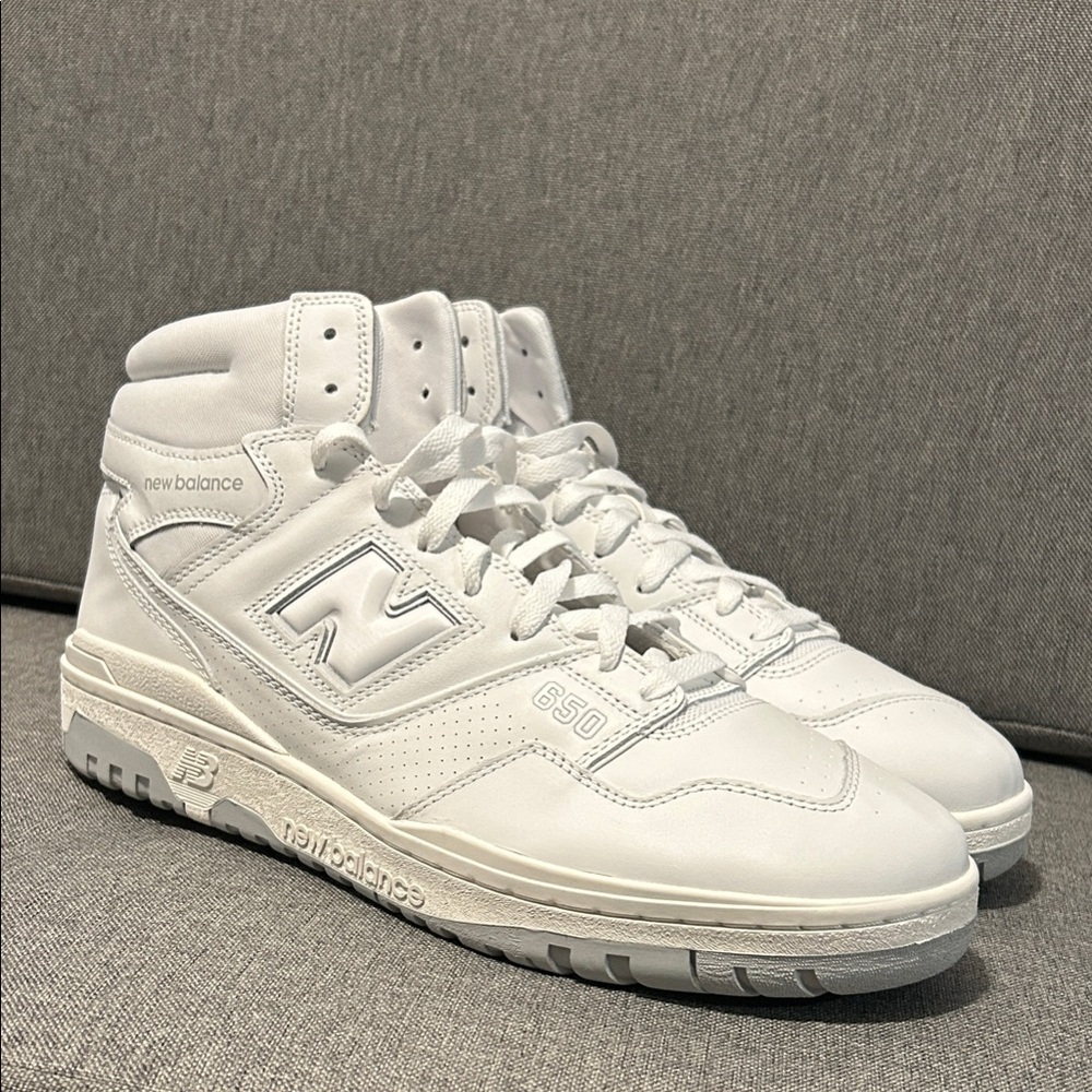New Balance Men's 650 High-Top White Sneakers